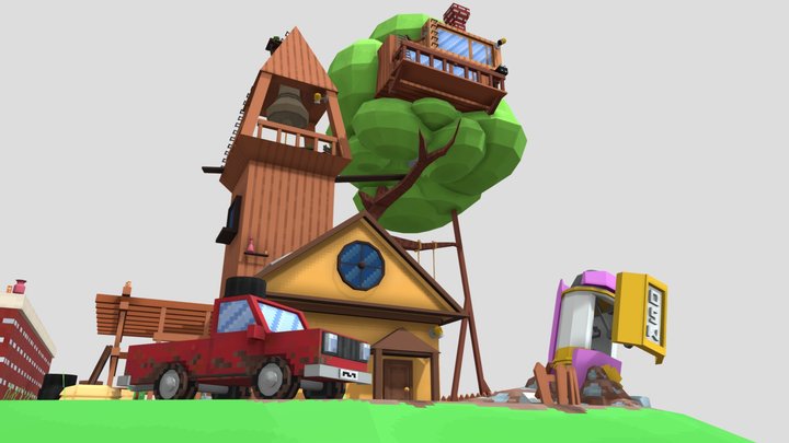 TreeHouse Complete 3D Model