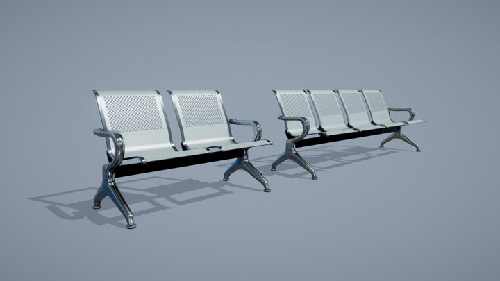Hospital Benches 3D Model