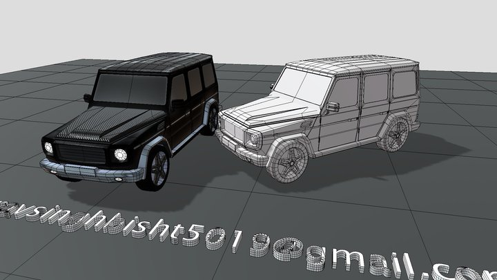 Low poly Mercedes-Benz G-Class (G-Wagon) 3D Model