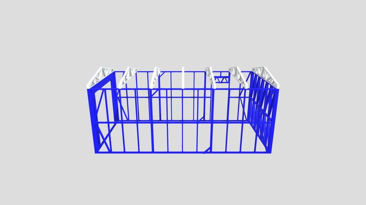 Custom Single Garage Frame 3D Model