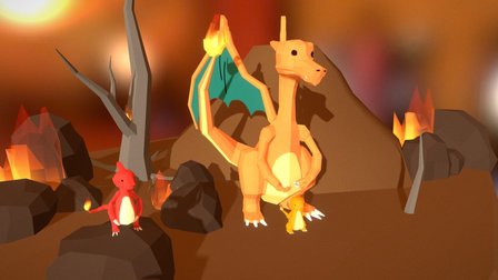 Charmander evolutions 3D Model