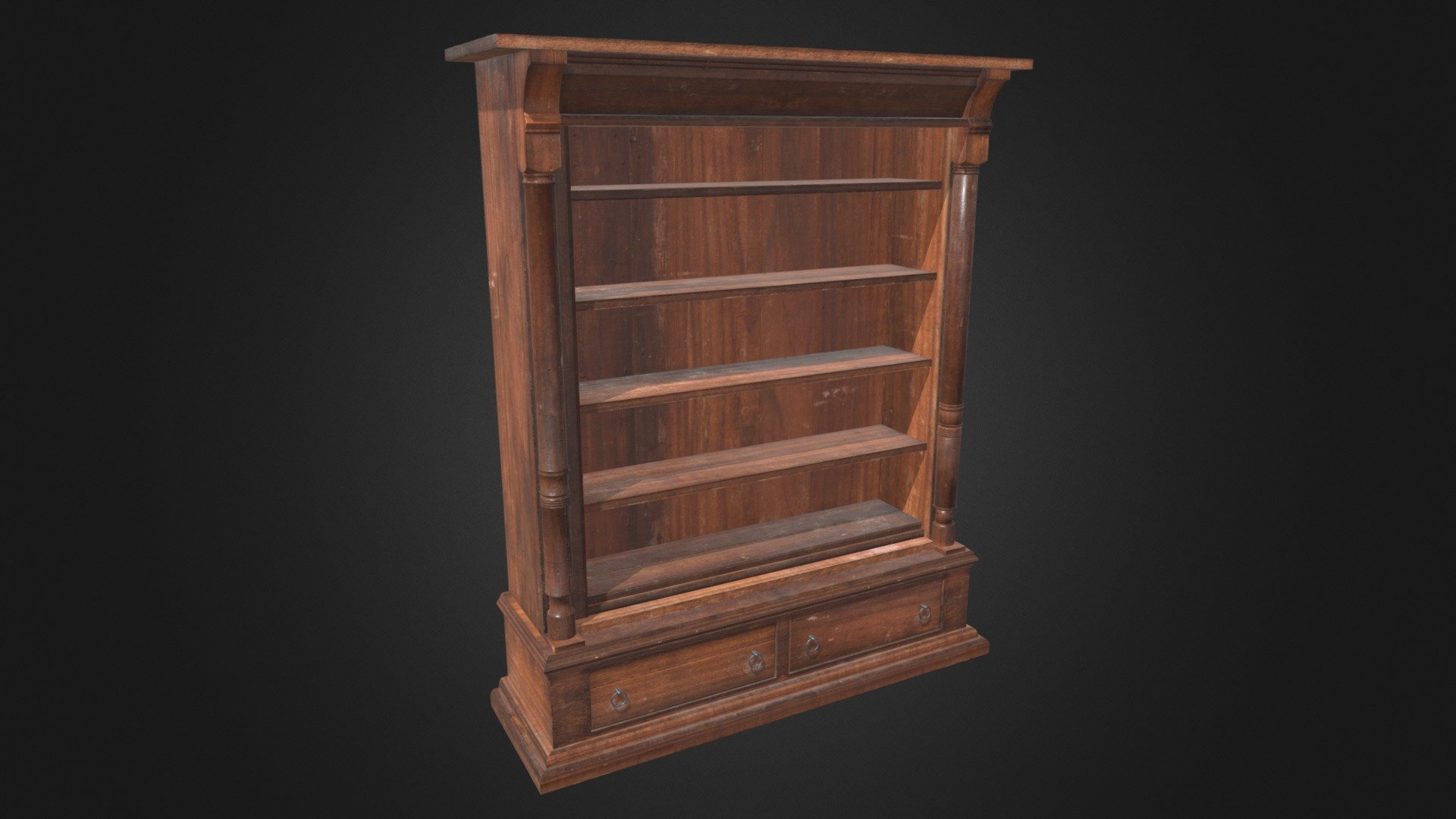 victorian bookcase - 3D model by YannickMeyers [d02bb34] - Sketchfab