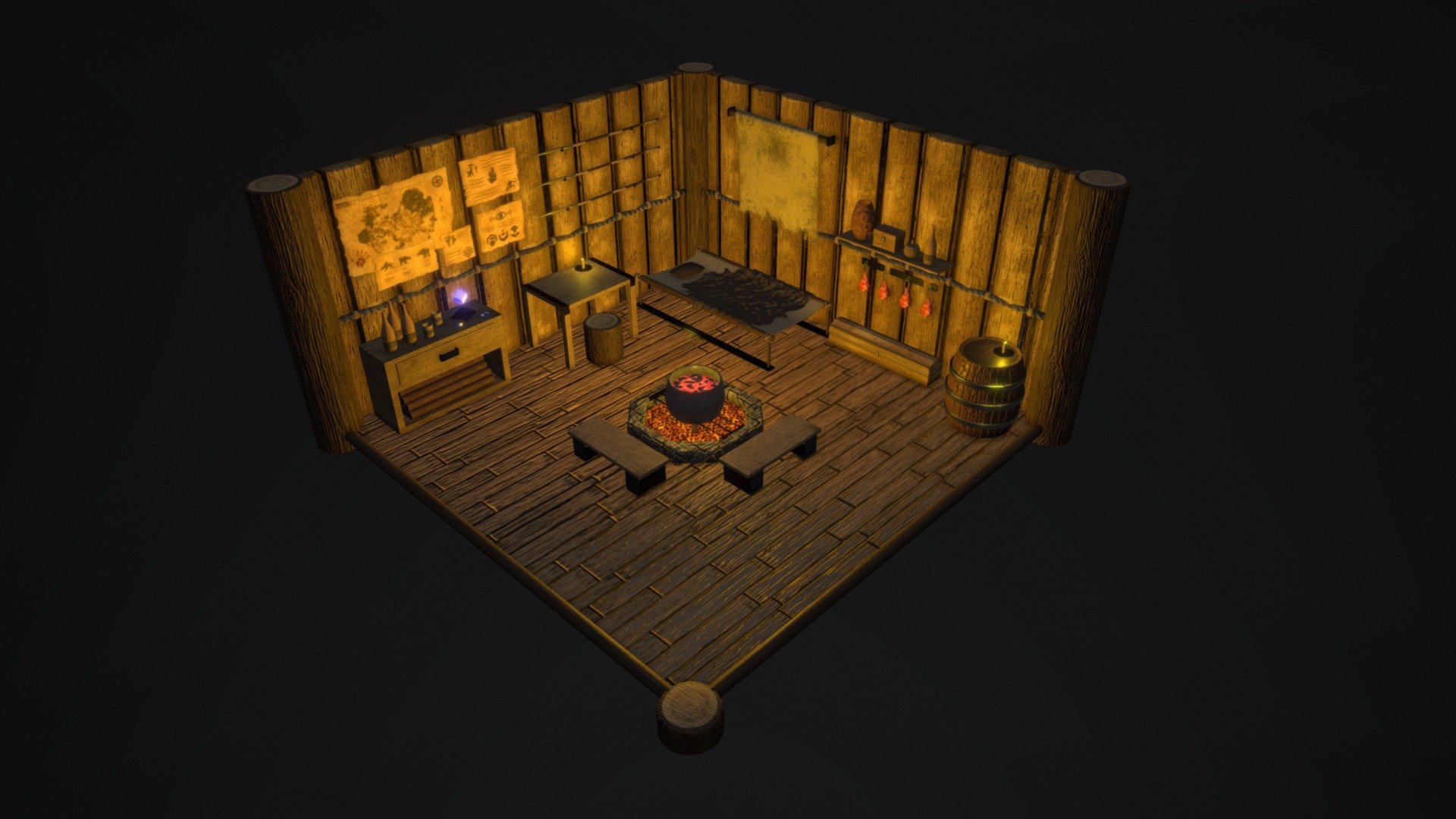 Wooden Shack - Isometric Room Project