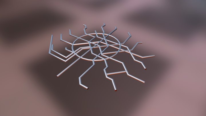 Moscow Metro Map 3D Model
