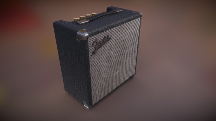 Fender Rumble 15 Bass Amp High-Poly 3D Model