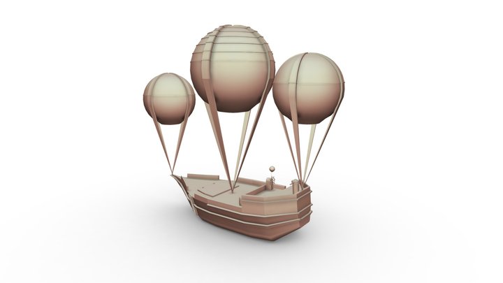 CT4012-2020 Balloon Boat 3D Model
