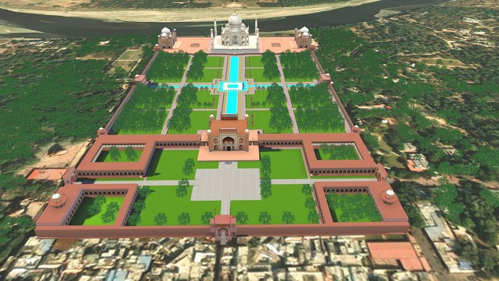 Taj Mahal- Agra,UP 3D Model
