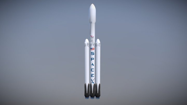 Falcon Heavy 3D Model