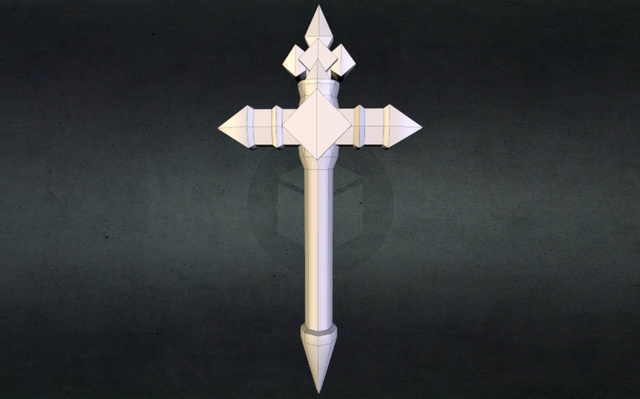 CombatCrossL.obj 3D Model