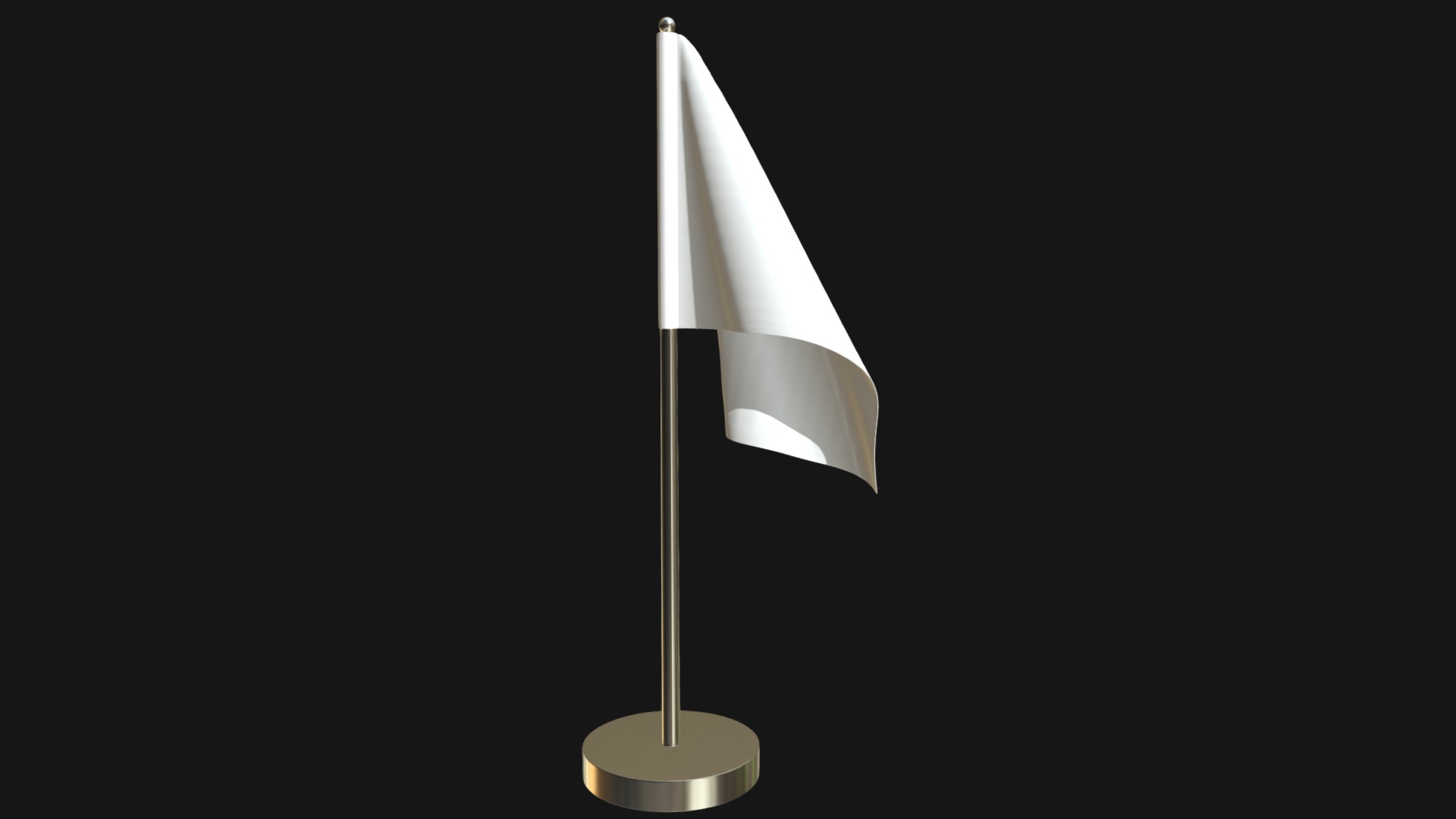 3D model Table top flag - This is a 3D model of the Table top flag. The 3D model is about a lamp with a shade.
