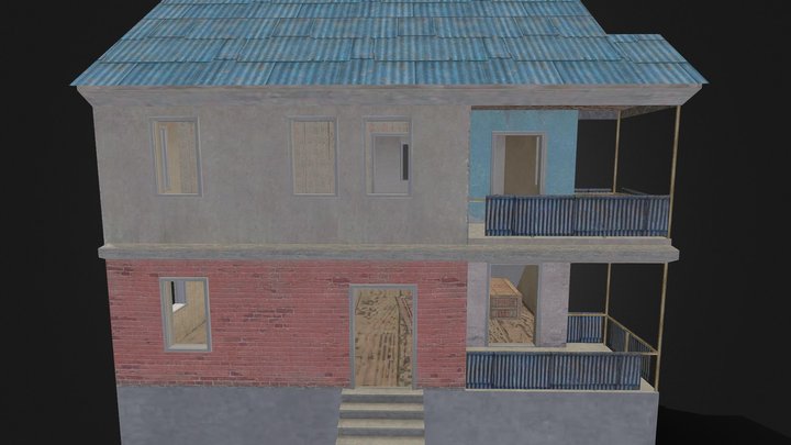 PUBG Mobile Erangle House 3D Model
