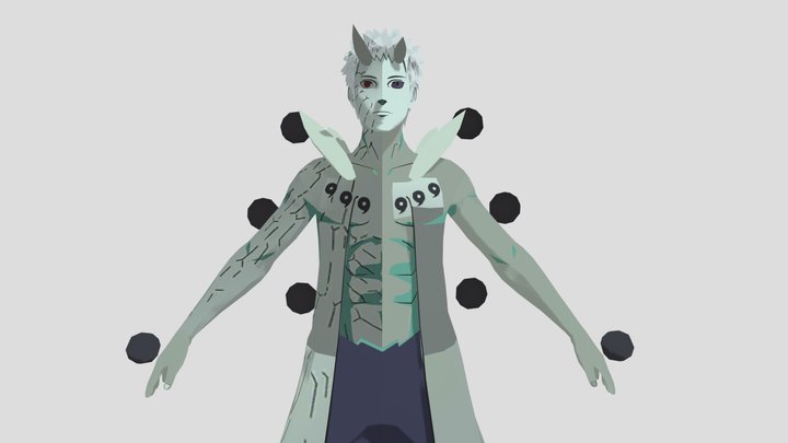 Free Fire New 3D Character Obito Uchiha 3D Model