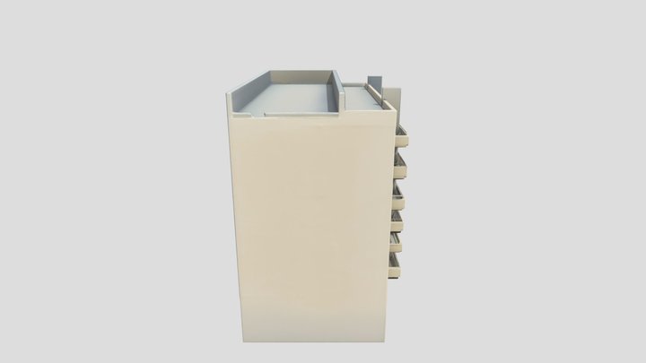 Apartment Building 3d Model corner 3D Model
