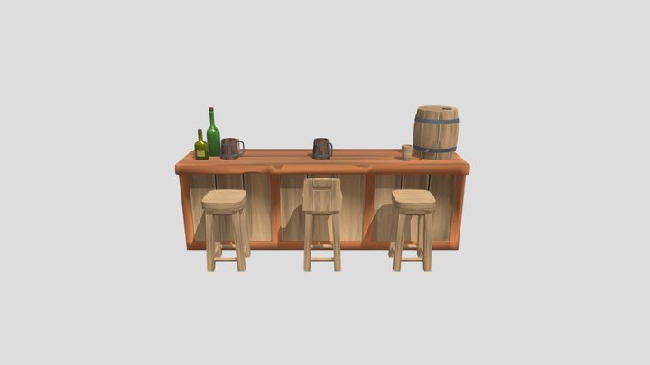 Medieval Tavern Set 1 3D Model