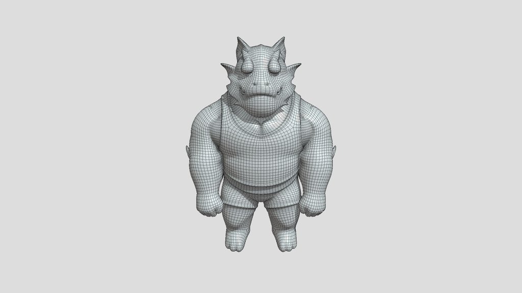 Anthropomorphic dragon-like figure