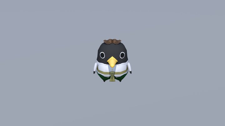 Idel Crow in project game Wisch 3D Model