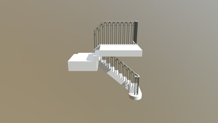 Puri Stair Balustrade 3D Model