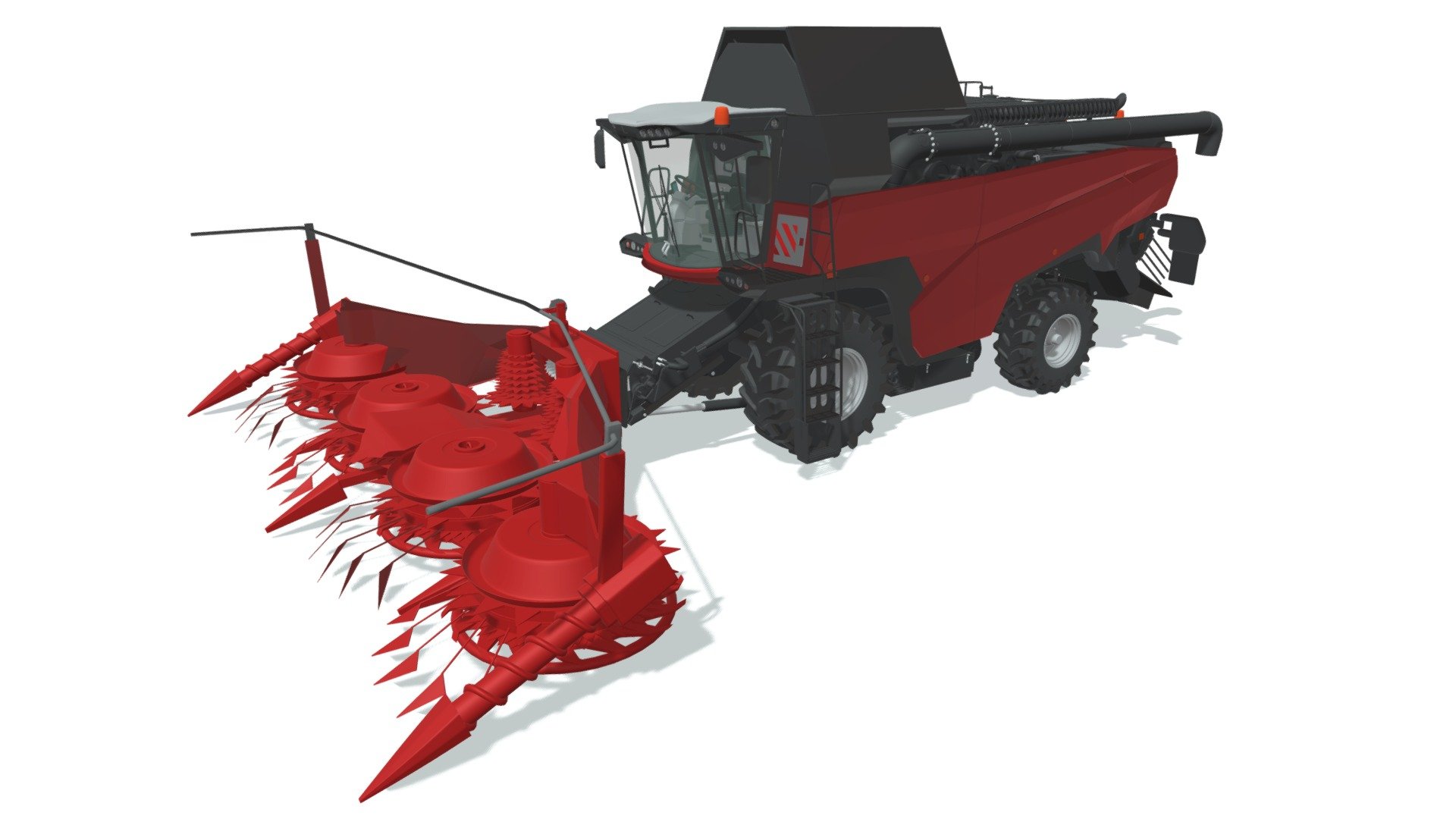 Forage Harvester Combine — Sketchfab embed 3D viewer