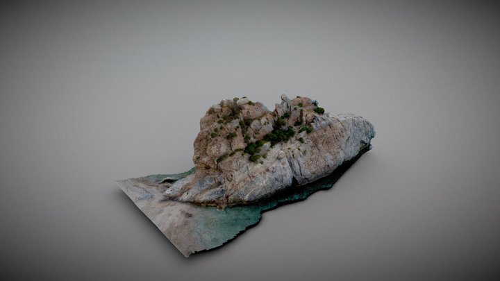 Βράχος Παραλίας Μελίντα, Πλωμάρι, Λέσβος 3D Model