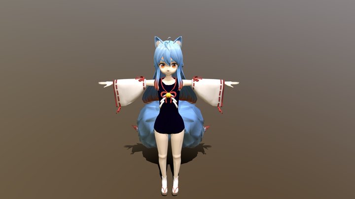 オニャンコポン（スク水のすがた） 3D Model