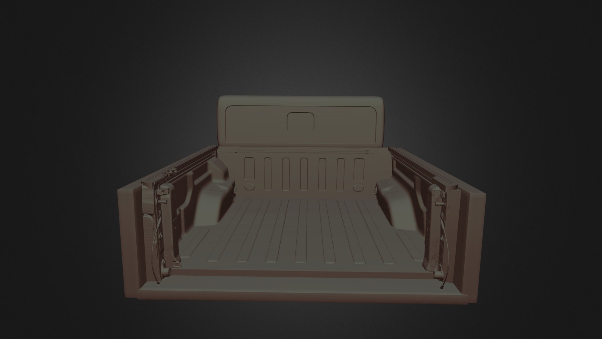 3D model Jeep Bed - This is a 3D model of the Jeep Bed. The 3D model is about a white box with a pink cover.