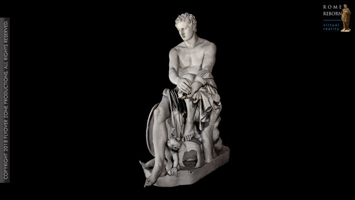 3D rendering of Ares Ludovisi