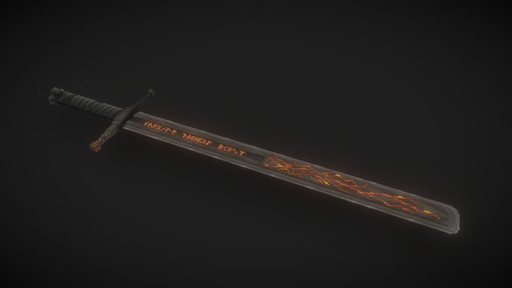 Demonic Executioner Blade | Sword | Minecraft 3D Model