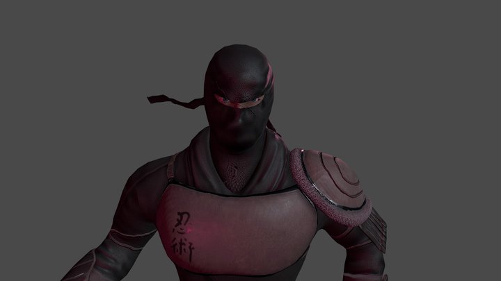 Ninja Low Poly 3D Model