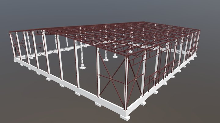 Warehouse (52х54 m) 3D Model