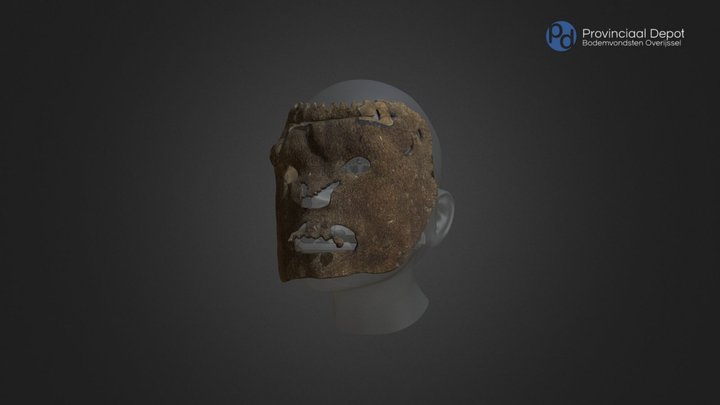Leren masker, middeleeuwen, 14de of 15de eeuw 3D Model
