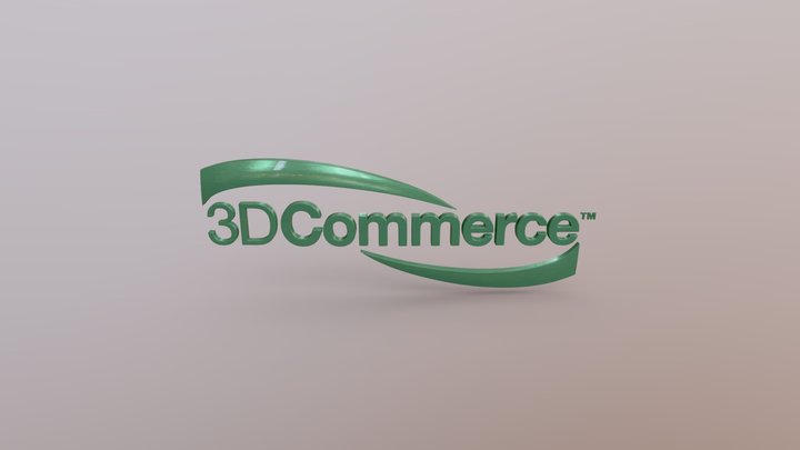 3D Commerce Logo 3D Model