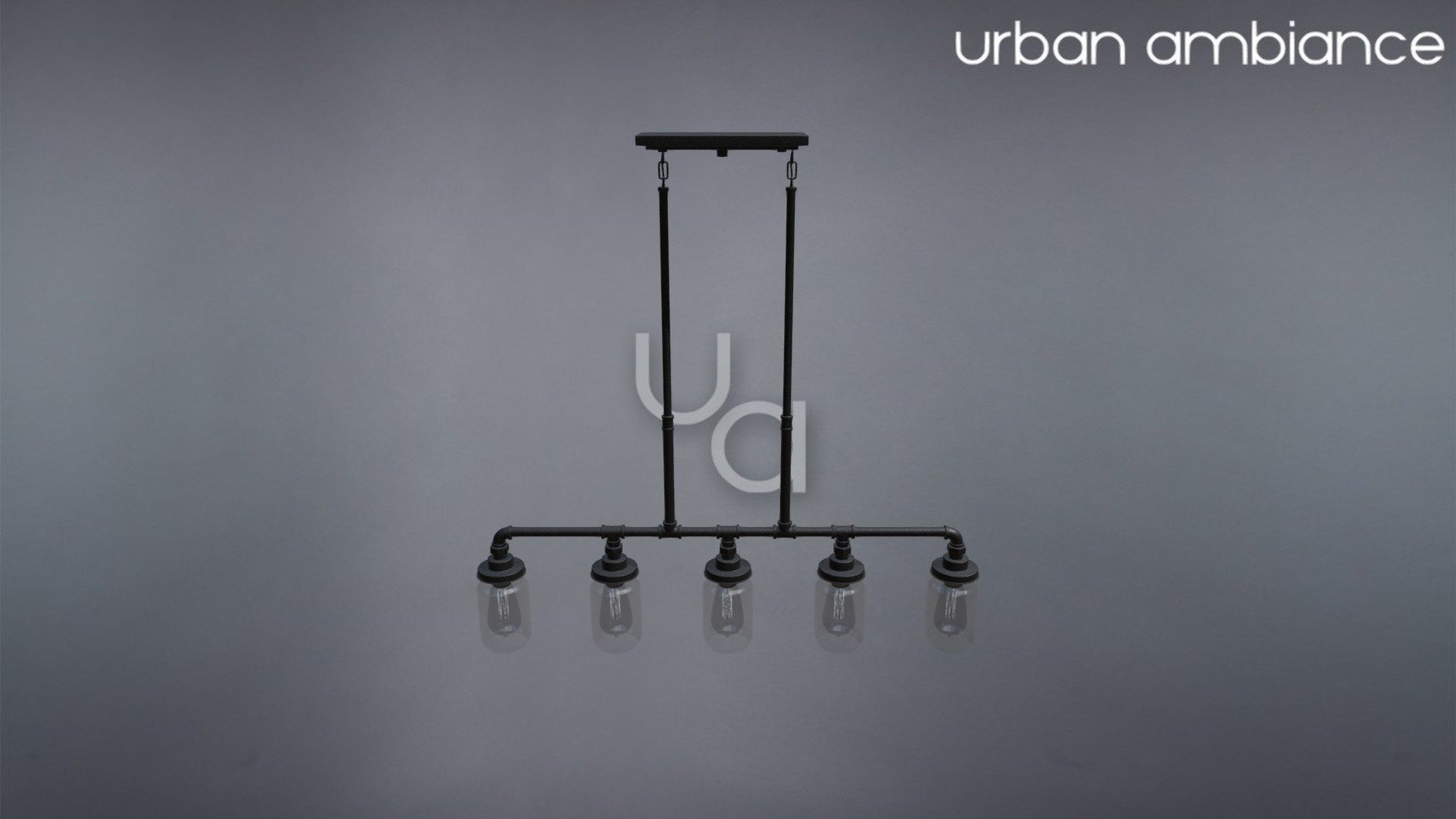 UQL2664 Industrial Chandelier, 19.25