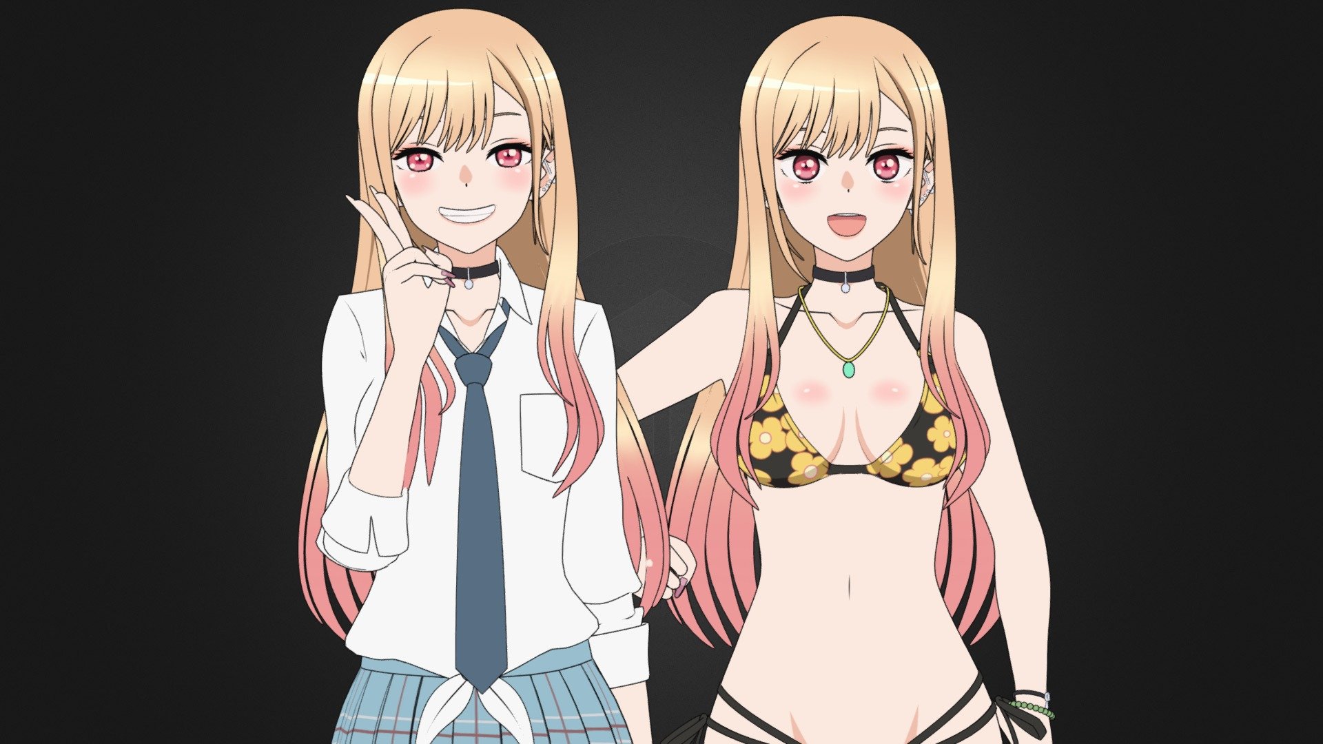 Marin Kitagawa 3d Model 3d Model By Gilsonanimes Gilson Animes