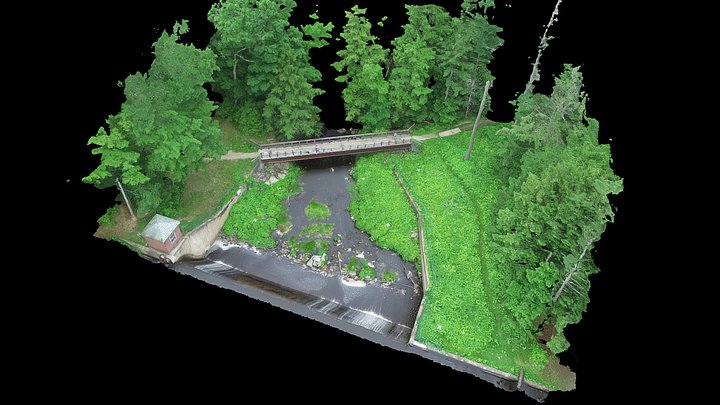 Oyster River Reservoir Dam (Higher Altitude) 3D Model
