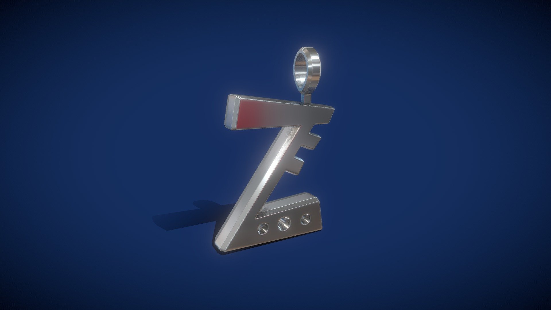 Z Letter Pendant Platinum