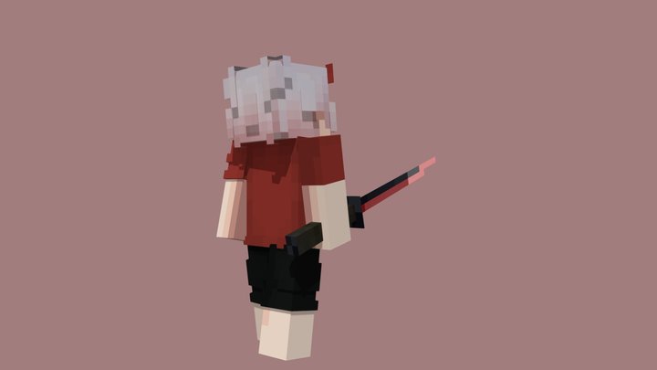 Adizy w Red Katana 3D Model