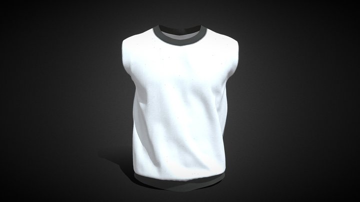 Contrast Trim Utility Vest | 3D Model 3D Model