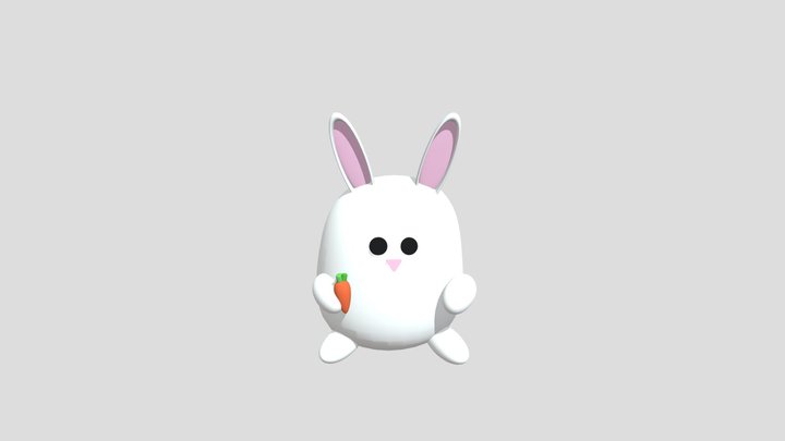 Cute Bunny Holding Carrot – Modello 3D gratuito STL