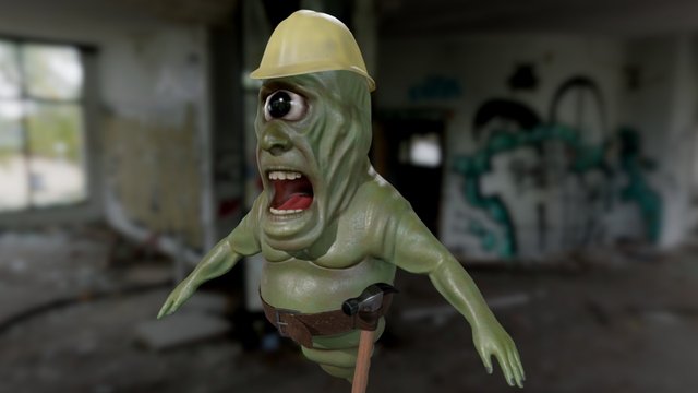 Slimy Worker Ghost 3D Model