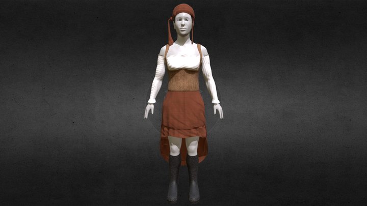 Pirate Girl 3D Model