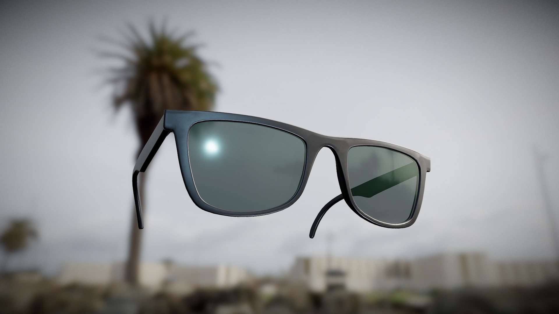 Generic Square Sunglasses (Black)