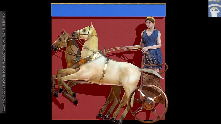 3D rendering of Metope East 10 Restored (Parthenon)