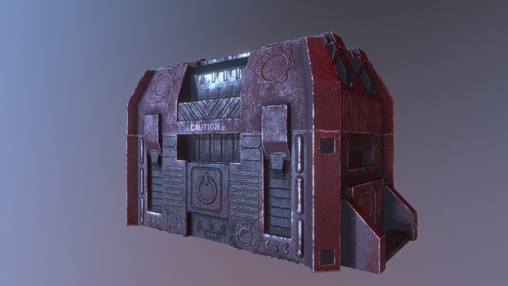 Sci-fi Crate 3D Model