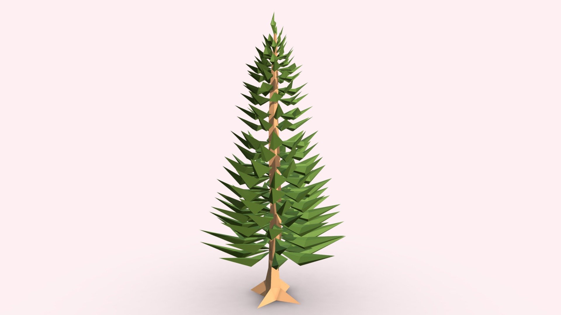 Lowpoly Pine Tree Game Asset