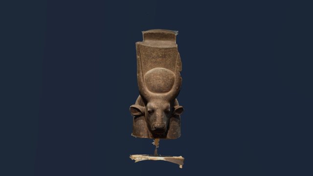 Head of a cow goddess (Hathor or Mehetweret) 3D Model