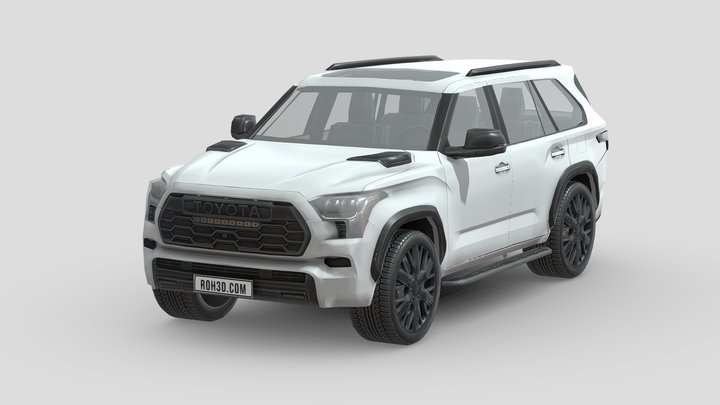 Low Poly Car - Toyota Sequoia 2023 3D Model