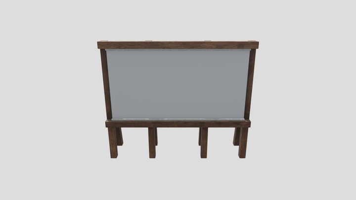 Stylised Outdoor Projector Screen 3D Model