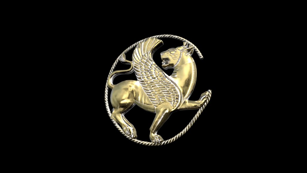 Winged Lion Heraldic Asset | Lowpoly Markuslöwe