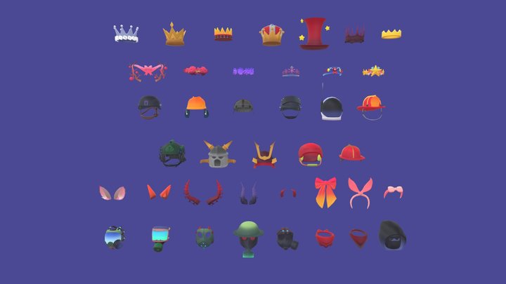 ObbyGame_Characters_MegaPack | [Accessories-2] 3D Model