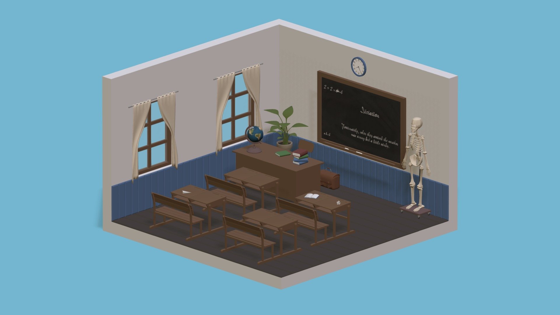 Classroom - Buy Royalty Free 3D Model By ApprenticeRaccoon [d0466a1 ...